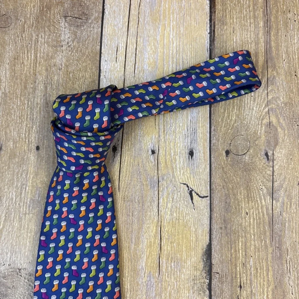 Brooks Brothers Makers Tie Silk Christmas Stockings